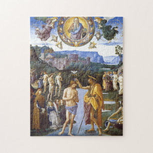 Baptism Of Christ Sistine Chapel - Pietro Perugino Jigsaw Puzzle
