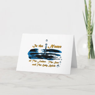 Baptism of Father, Son, and Holy Spirit Card
