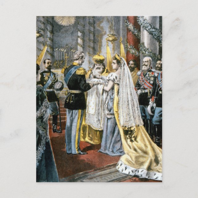 Baptism of Grand Duchess Tatiana, daughter of Postcard (Front)