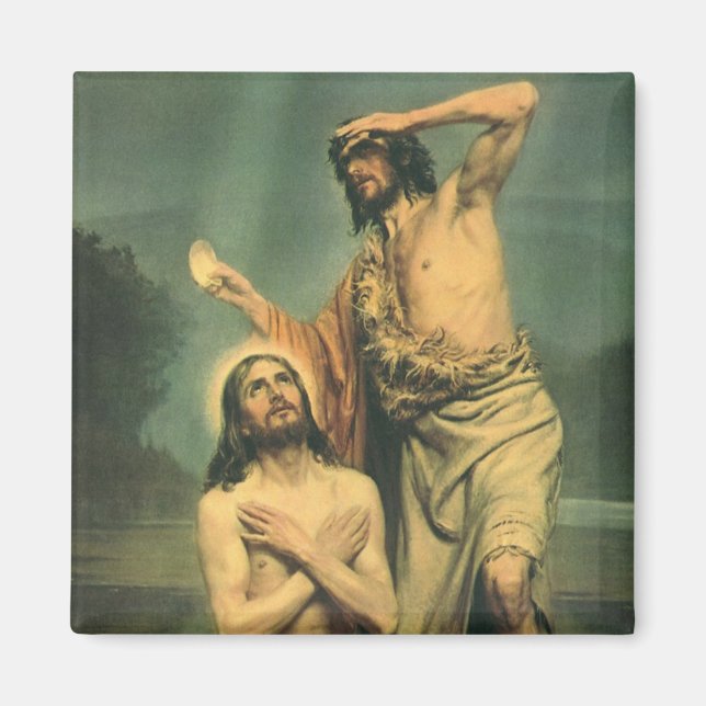 Baptism of Jesus Christ by John the Baptist Magnet (Front)