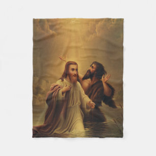 Baptism of Jesus Christ Fleece Blanket