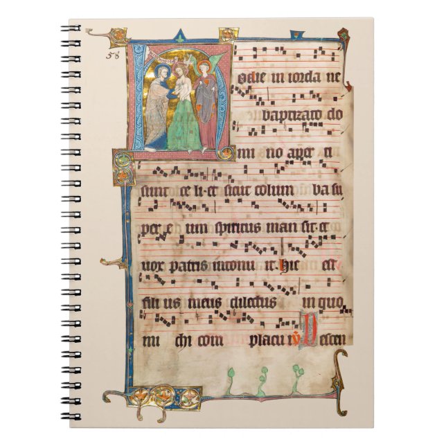 Baptism of Jesus Christ Mediaeval Chant Manuscript Notebook (Front)