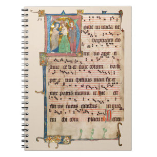 Baptism of Jesus Christ Medieval Chant Manuscript Notebook