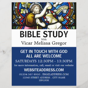 Baptism of Jesus, Christian Bible Class Advert Flyer