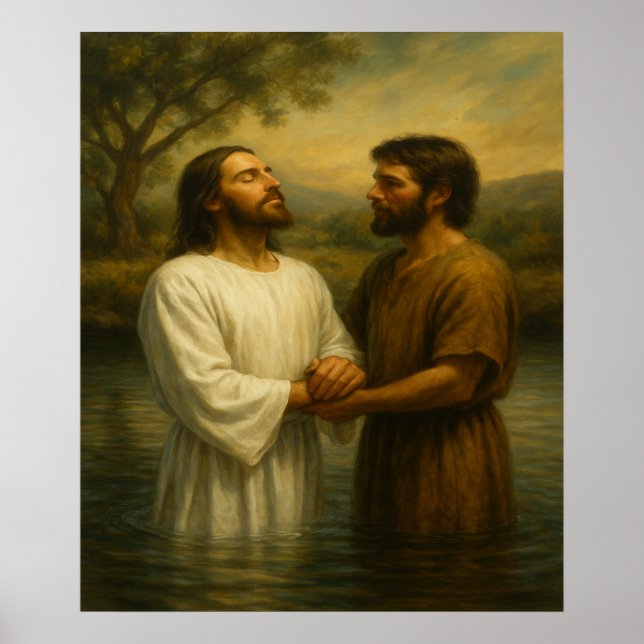 Baptism of Jesus™ LDS Wall Art Print (Front)