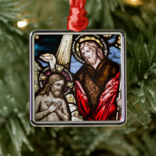Baptism of Jesus Metal Tree Decoration