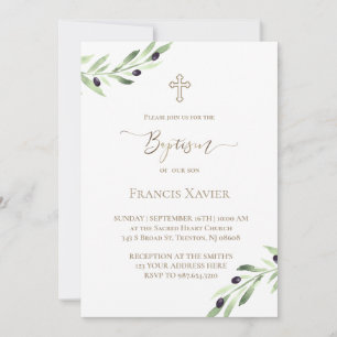 Baptism olive branch  invitation