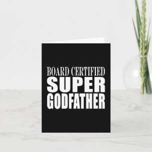 Baptism Parties : Board Certified Super Godfather Holiday Card