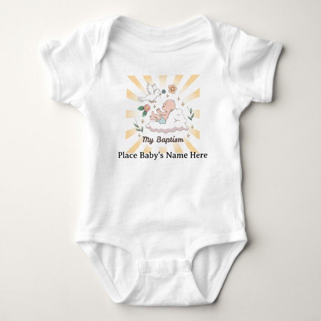 Baptism Personalised Baby Bodysuit (Front)