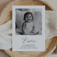 Baptism Photo Handwritten Invitation