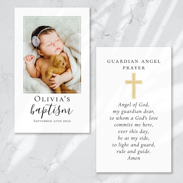 Baptism Photo Keepsake Prayer Card (Creator Uploaded)