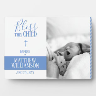 Baptism Photo Plaque with Bible Quote
