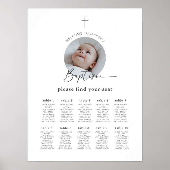 Baptism Photo Seating Chart (Front)