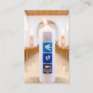 Baptism Prayer   Baptism Candle Business Card