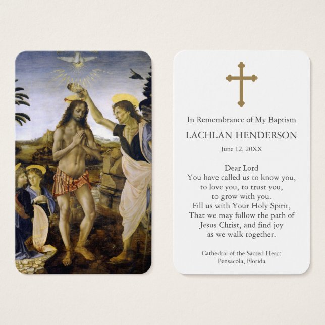 Baptism Prayer | Baptism of Christ 1 (Front & Back)