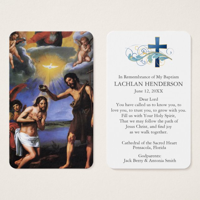 Baptism Prayer | Baptism of Christ 2 (Front & Back)