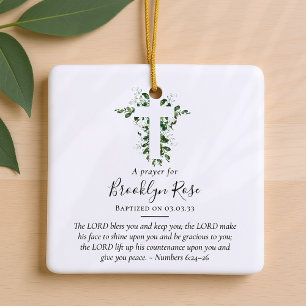 Baptism Prayer Keepsake Favour Ceramic Ornament