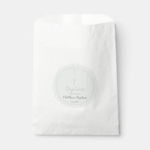 Baptism Rosary on Powdered Blue Favour Bags