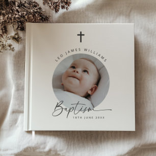 Baptism Round Photo Guest Book