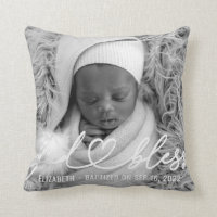 Baptism Simple Elegant Modern Heart Baby Photo