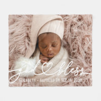 Baptism Simple Elegant Modern Heart Baby Photo