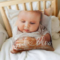 Baptism Simple Modern Heart Baby Photo