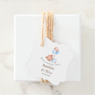 Baptism Spanish Favour Tags