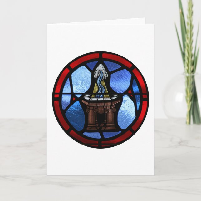 Baptism Stained Glass Art Card (Front)