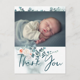 Baptism Thank You Card with Photo