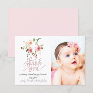 baptism thank you girl invitation