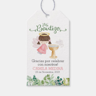 Baptism Thank You Tags. Gift Tags in Spanish Girls