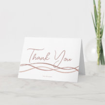 Baptism Waves Blush Pink Modern Thank You