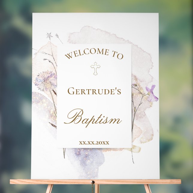 Baptism welcome  acrylic sign (Neutral)