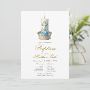 Baptism with candle invitation