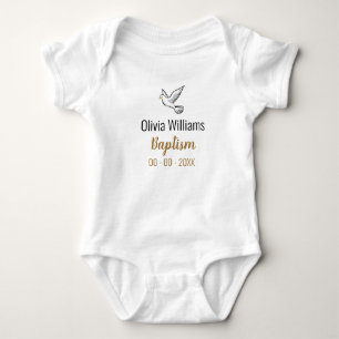 Baptism with Dove Keepsake Baby Bodysuit