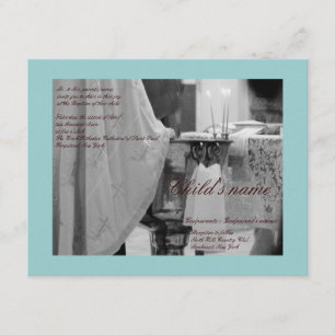 Baptismal Blue Invitation