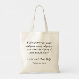 Baptismal Covenant, Episcopal Pride  Tote Bag