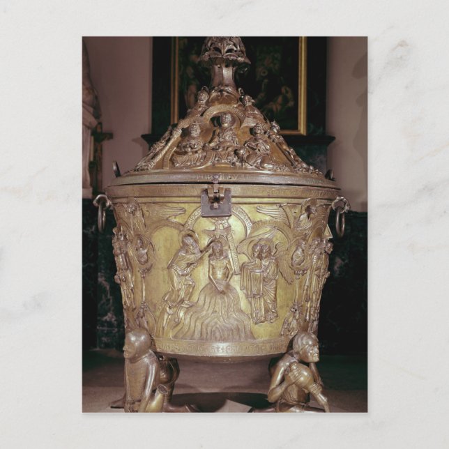 Baptismal font showing postcard (Front)