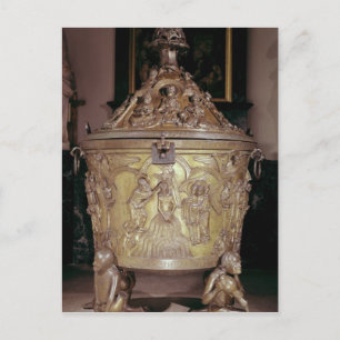 Baptismal font showing postcard
