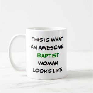 baptist woman, awesome coffee mug