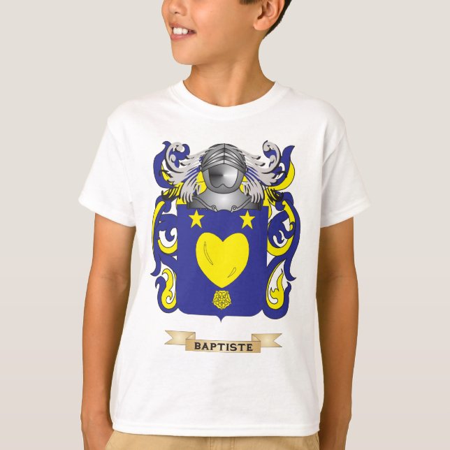 Baptiste Coat of Arms (Family Crest) T-Shirt (Front)