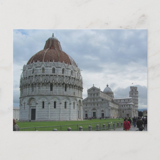 Baptistry and Tower of Pisa Postcard (Front)
