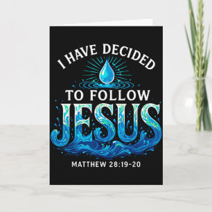Baptized I Have Decided To Follow Jesus Baptism  Card