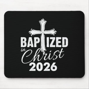 Baptized In Christ 2026 - Christian Cross Salvatio Mouse Mat