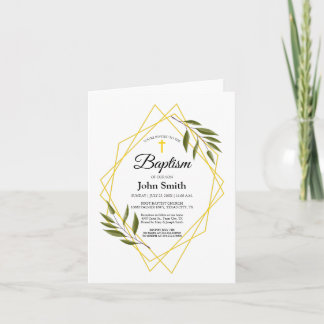 Baptizo Plegada Invitation