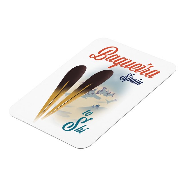 Baqueira Spain travel poster Magnet (Left Side)