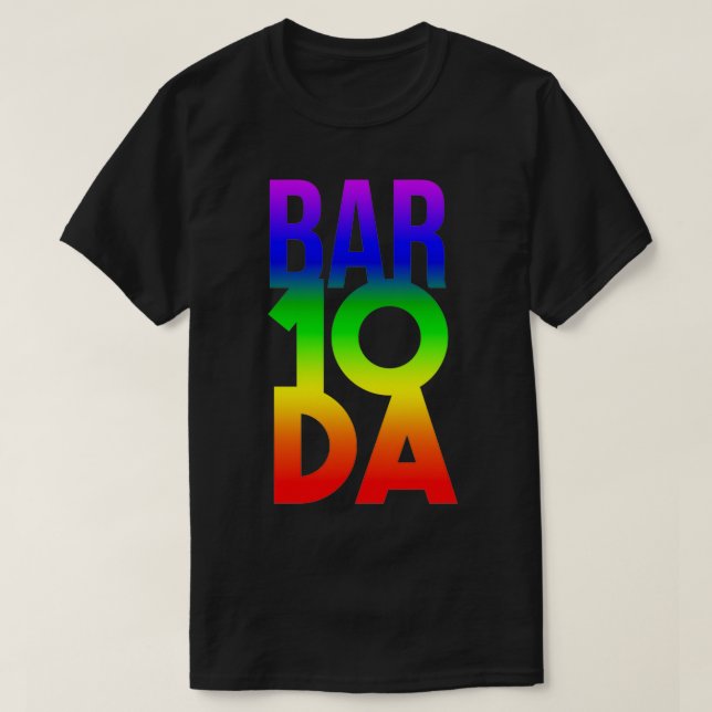 BAR 10 DA Bartender PRIDE Rainbow Funny Bartender T-Shirt (Design Front)