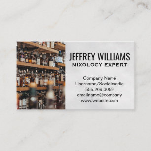 Bar Alcohol Bottles Business Card