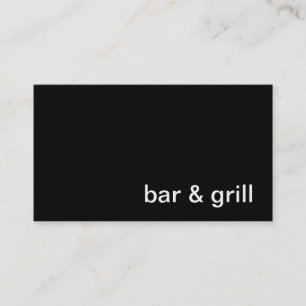 Bar and Grill Business Card