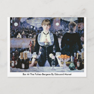 Bar At The Folies-Bergere By Edouard Manet Postcard
